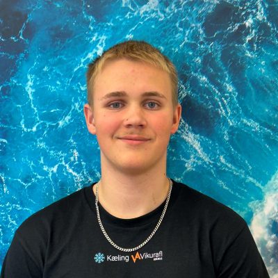 Ísak Steinn Davíðsson starfsmaður hjá Kælingu Víkurafli