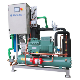 KP-50W ferskvatnskælir frá Kæling Víkurafl. 50kW kæliafköst. Mynd af Ferskvatnskælinum.