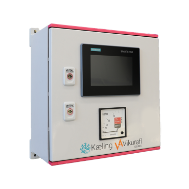 Útleiðslutafla frá Kælingu Víkurafli. Mælir útleiðslu frá rafbúnaði um borð í skipum.